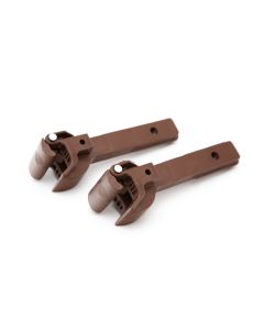 pair of 1.5" Scale Plastic Solid Long Shank Couplers (brown)