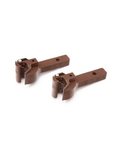 pair of 1.5" Scale Plastic Short Shank Couplers (brown)
