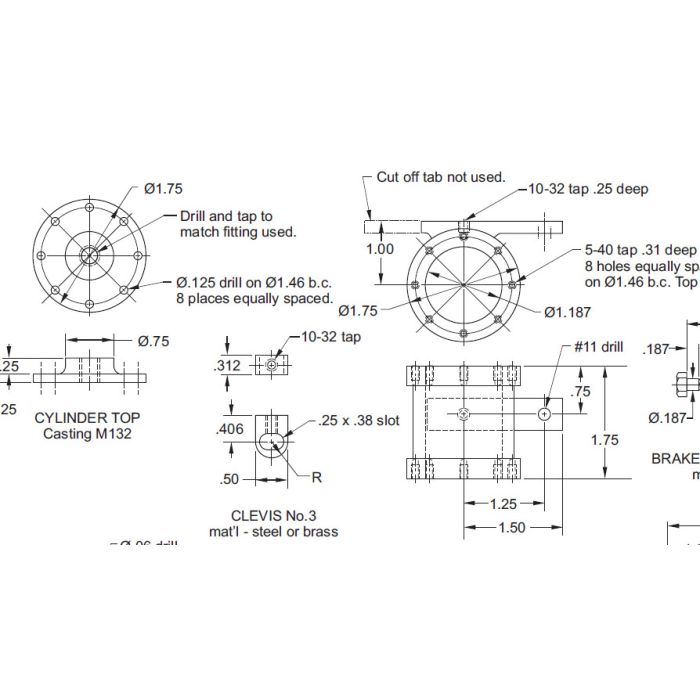 Allen Models: Y-8/35 0-4-0 Yard Engine Complete Drawing Set